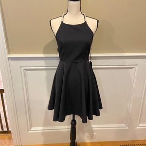 LULUS Black Pearl Skater Dress!